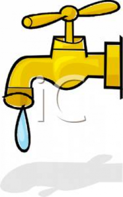 A Colorful Cartoon of a Dripping Faucet - Royalty Free ...
