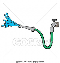 Vector Stock - Faucet with garden hose. Clipart Illustration ...