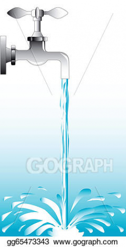 Vector Stock - Flowing tap. Stock Clip Art gg65473343 - GoGraph