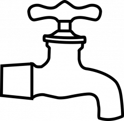 Water Faucet PNG Black And White Transparent Water Faucet Black And ...