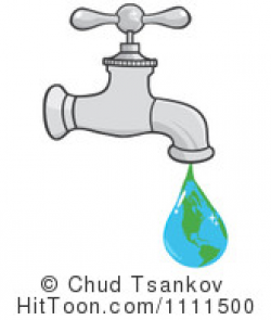 Faucet Clipart #1111501: Water Faucet Attached to Earth by ...
