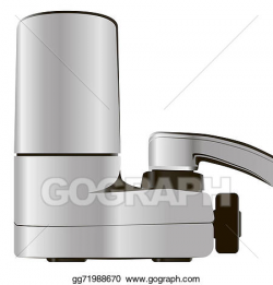 Drawing - Faucet water filter system. Clipart Drawing ...