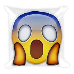 Emoji Pillow - Face Screaming In Fear – Just Emoji