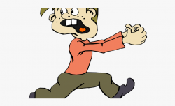 Fear Clipart Blurted - Cartoon Man Running Scared, Cliparts ...