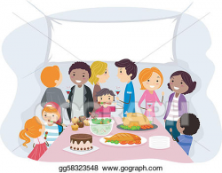 EPS Vector - Family gathering. Stock Clipart Illustration ...