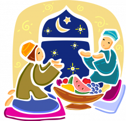 Ramadan Islamic Fasting - Vector Image