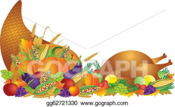 Vector Illustration - Thanksgiving day feast cornucopia and ...