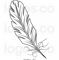 feather clipart | and white feather logo logo clip art seamartini ...