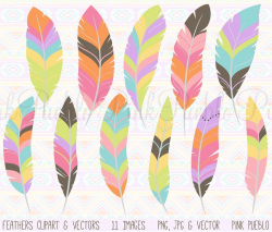 Tribal Feather Clipart and Vectors ~ Illustrations ~ Creative Market