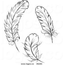 feather clipart | and white feather logo logo clip art seamartini ...