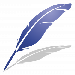 Clipart - Blue feather