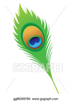 Clip Art Vector - Abstract artistic peacock feather . Stock ...
