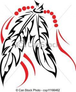 Tribal Feather Clip Art | Native American Tattoos | Feathers ...