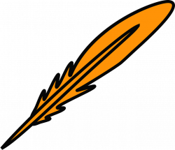 Feather Orange Quill transparent image | Feather | Pinterest | Quill ...