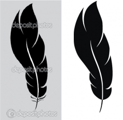 Simple Feather Vector Into A Usable Clipart | Silhouette ...