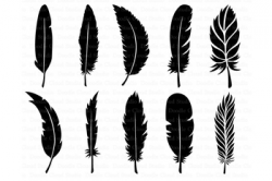 Feather SVG, Boho Feathers, Feathers Bundle SVG files, Feather Clipart