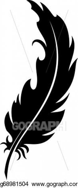 EPS Vector - Feather (silhouette). Stock Clipart ...
