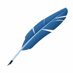 Blue Feather Quill Pen - Blue Feather 1800*1800 transprent Png Free ...