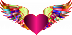 Clipart - Prismatic Flying Heart 2