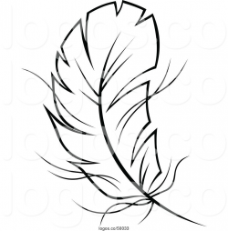 Feather Outline Drawing | Free download best Feather Outline ...