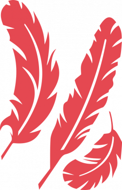 Clipart - red feathers