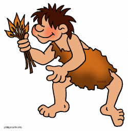 Free Early Human Clip Art by Phillip Martin, Fire | Cave man days ...