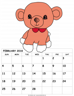 February 2018 Calendar - My Calendar Land