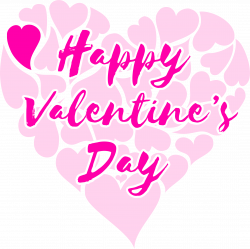 Clipart - Happy Valentine's Day Title with Hearts