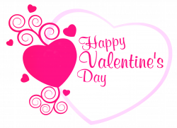 Happy Valentines Pink Heart Decor PNG Picture | Valentines Day ...