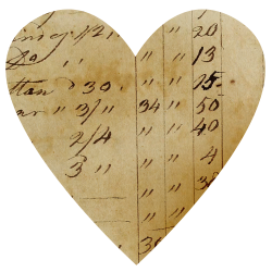 Vintage Ledger Paper Hearts | Call Me Victorian