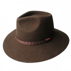 Kakadu TAREE HAT in Brown Wool Felt - Kakadu Traders Australia