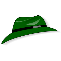 OnlineLabels Clip Art - Green Fedora