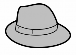 Hat Grey Gray Trilby Headwear Crooner Gangster - Clip Art ...