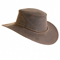 Kakadu THE ROO Kangaroo Leather Hat in Brown - Kakadu Traders Australia