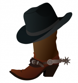 OnlineLabels Clip Art - Cowboy Boot And Hat