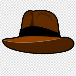 Brown and black hat hat, Hat Fedora , Cartoon Cowboy Hats ...
