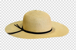 Beige straw hat, Summer Hat transparent background PNG ...