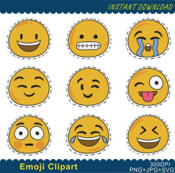 Emoji Clipart, Emoji PNG, Emoticons Collage Clip Art, Smiley Face ...