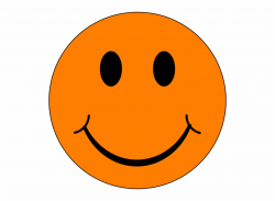 Feelings Orange Happy Face Clipart - Clip Art Library