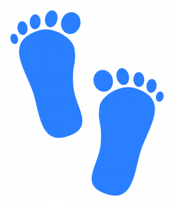 Clipart - Baby footprints blue