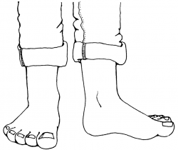 Feet foot clipart | TEACH | Clip art, Black, white google ...