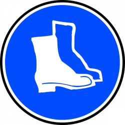 Mandatory Feet Protection Hard Boots Clip Art at Clker.com - vector ...