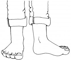 Black and white feet clipart - Clip Art Library
