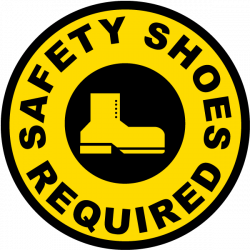 Safety Shoes Required Floor Sign P4303 - by SafetySign.com