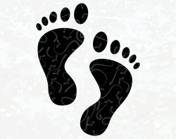 Baby Footprint SVG Baby Feet Svg Baby Shower svg Silhouette ...