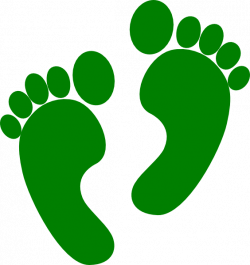 Green Feet Right Foot Forward Clip Art at Clker.com - vector clip ...