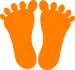 Orange Footprints Clip Art at Clker.com - vector clip art online ...