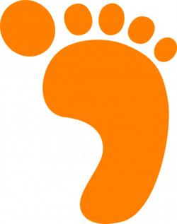 Feet clipart orange baby - Pencil and in color feet clipart orange baby