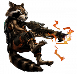 Rocket Raccoon, the ornery rodent with the heavy arsenal. Rocket ...