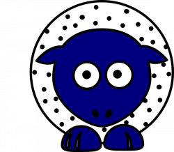 Sheep - White With Black Polka-dots And Blue Feet Clip Art at Clker ...